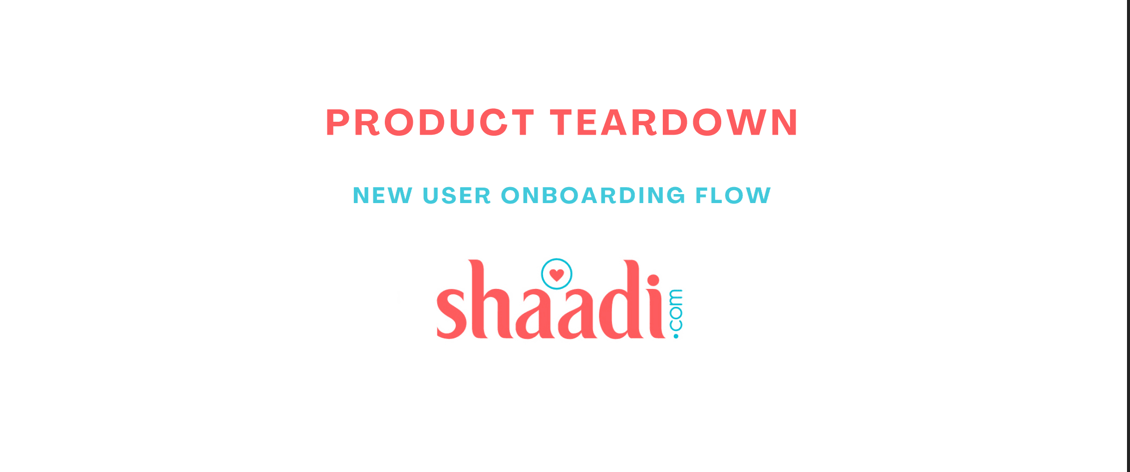 Shaadi.com Onboarding Flow